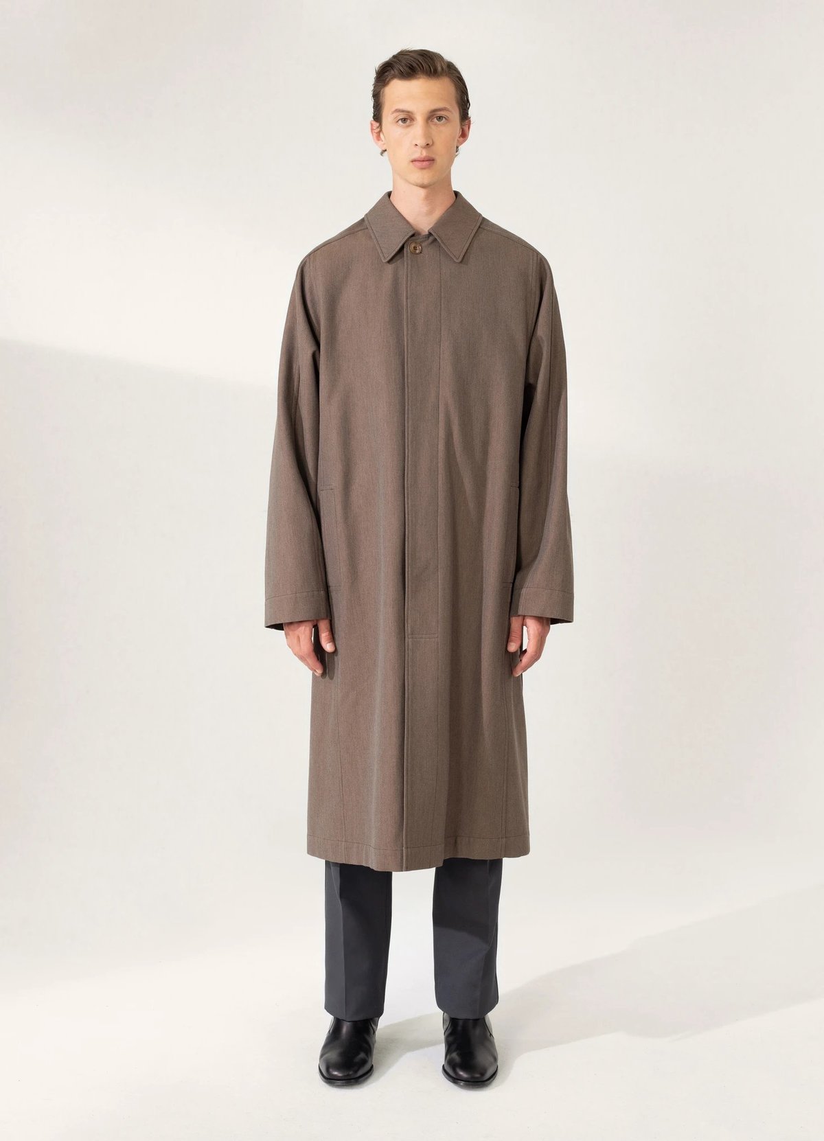 Lemaire Military Overcoat - Ocre Brown | Garmentory