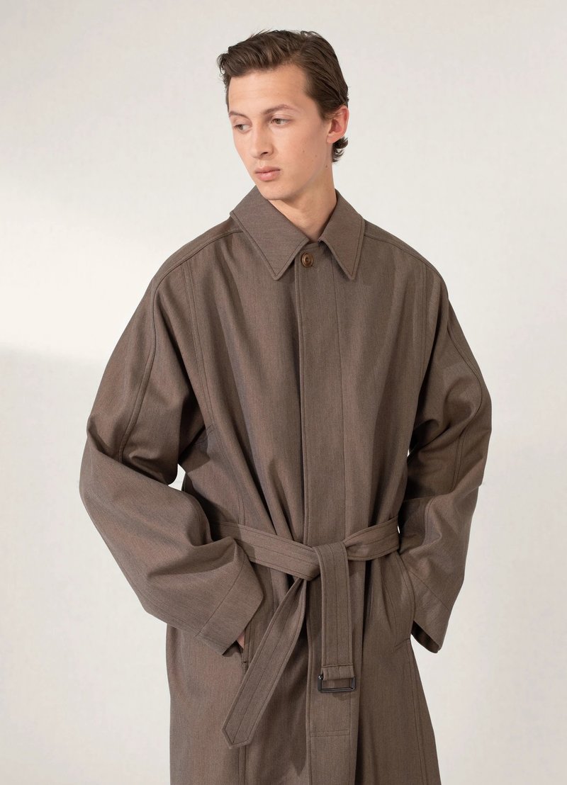 Lemaire Military Overcoat - Ocre Brown | Garmentory
