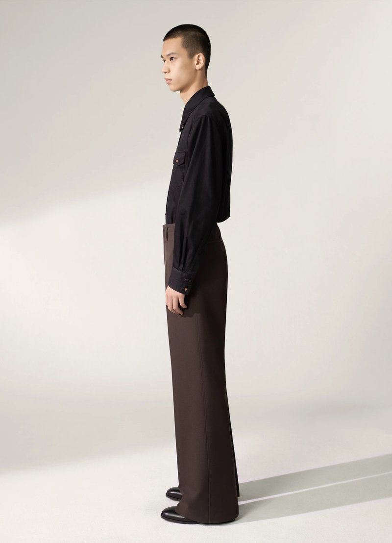 パンツ lemaire wide leg pants 20ss Ochre Khaki Wide Leg Pants | LEMAIRE