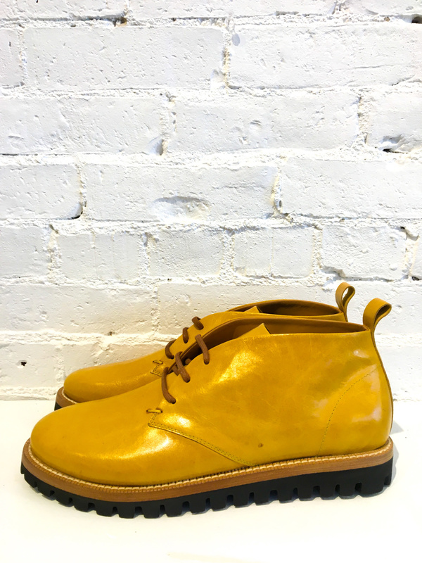 Cappelletti Desert Lace Up Boots - Yellow Cappelletti Desert Lace Up Boots - Yellow