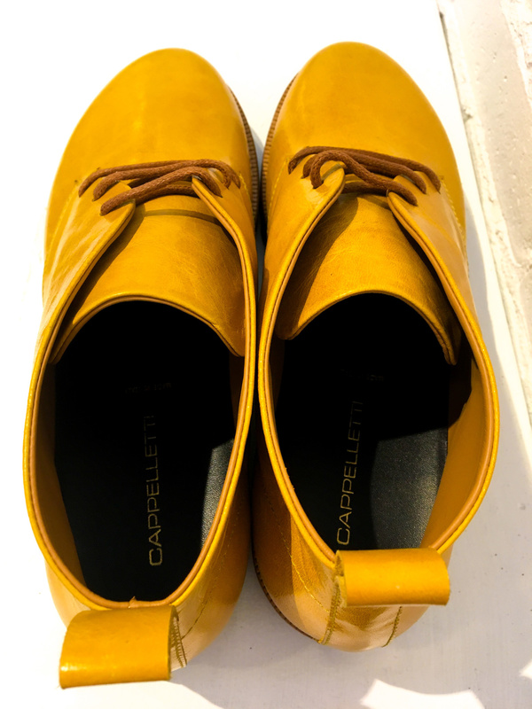 Cappelletti Desert Lace Up Boots - Yellow Cappelletti Desert Lace Up Boots - Yellow