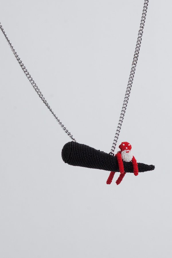 Walter Van Beirendonck Spiky Hanging Walter Necklace - Black Walter Van Beirendonck Spiky Hanging Walter Necklace - Black