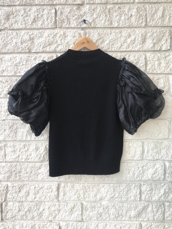Sea NY Nuria Organza Sleeve Sweater Sea NY Nuria Organza Sleeve Sweater