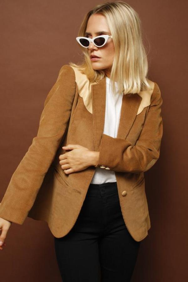 VINTAGE CORDUROY COMBO BLAZER VINTAGE CORDUROY COMBO BLAZER