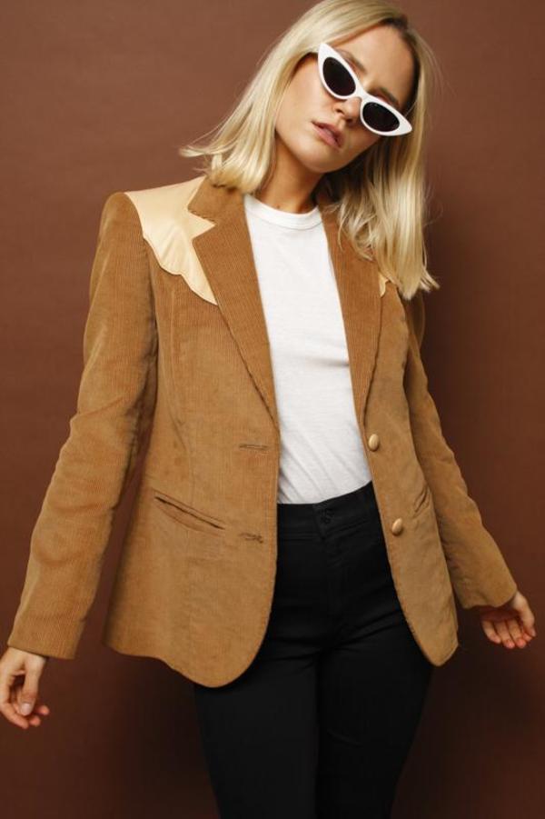 VINTAGE CORDUROY COMBO BLAZER VINTAGE CORDUROY COMBO BLAZER