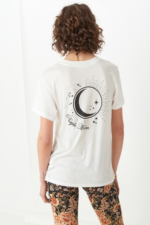 SPELL & THE GYPSY COLLECTIVE Purple Moon Organic Boyfriend Tee SPELL & THE GYPSY COLLECTIVE Purple Moon Organic Boyfriend Tee