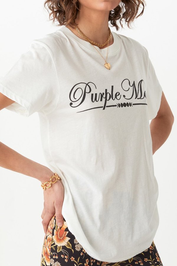 SPELL & THE GYPSY COLLECTIVE Purple Moon Organic Boyfriend Tee SPELL & THE GYPSY COLLECTIVE Purple Moon Organic Boyfriend Tee