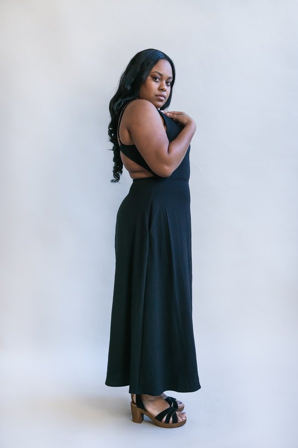 Field Day Rayon Crepe Meadow Dress - Black Field Day Rayon Crepe Meadow Dress - Black