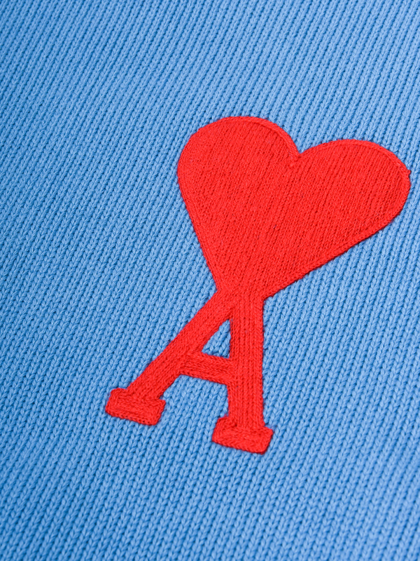 ami paris OVERSIZE FRIEND OF HEART CREWNECK SWEATER - BLUE ami paris OVERSIZE FRIEND OF HEART CREWNECK SWEATER - BLUE