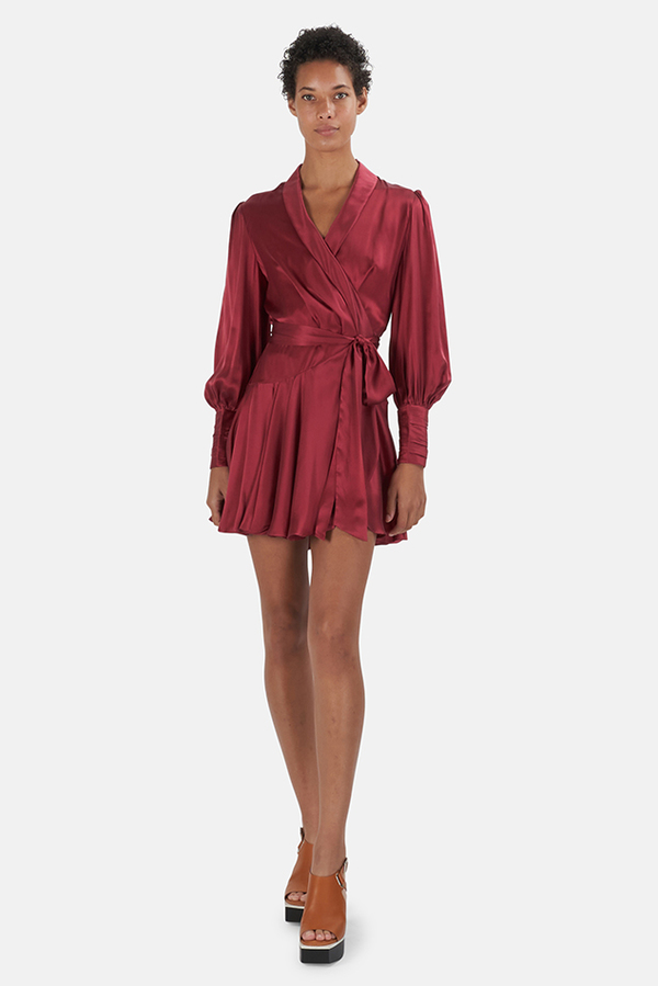 asymmetric drape dress in crepe Ascension Plunge Mini Dress | ZIMMERMANN main image 1