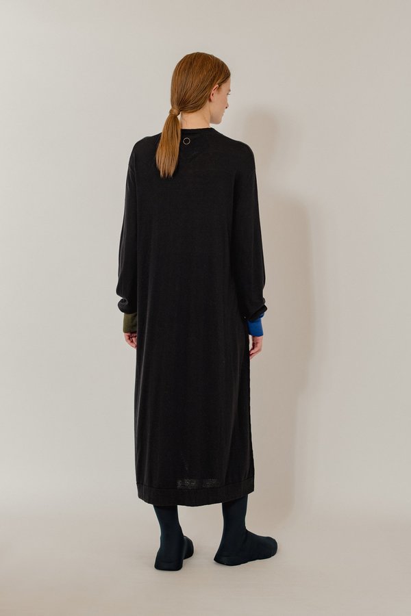 Oyuna Erin Jersey Cotton Cashmere Dress - Black Look Oyuna Erin Jersey Cotton Cashmere Dress - Black Look