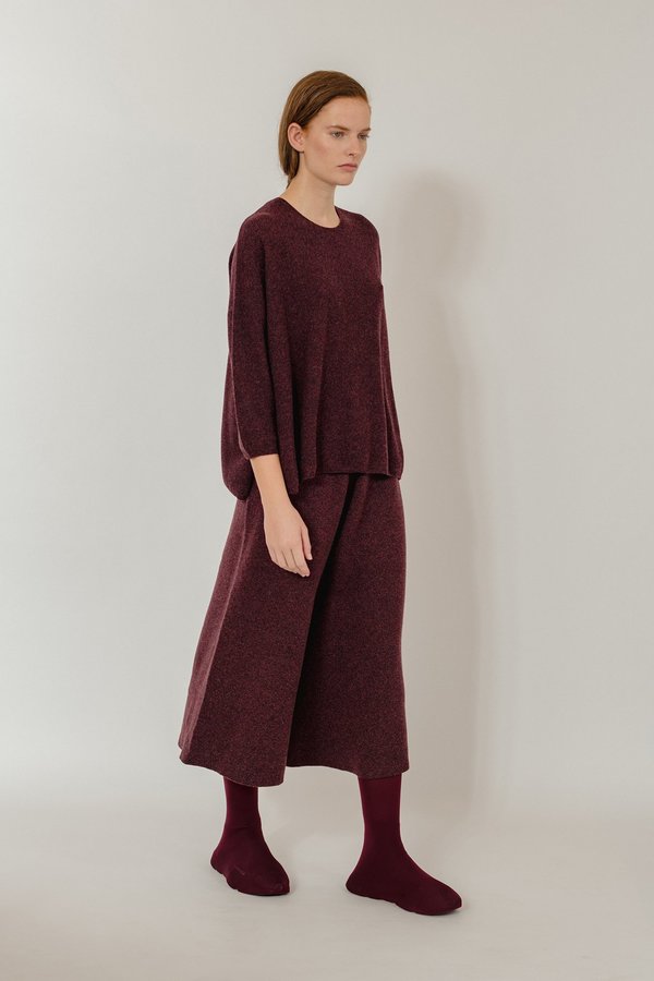 Oyuna Gabi Luxury Cashmere Pullover - Wine Mix Oyuna Gabi Luxury Cashmere Pullover - Wine Mix
