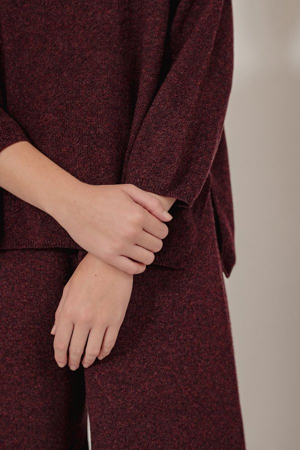 Oyuna Gabi Luxury Cashmere Pullover - Wine Mix Oyuna Gabi Luxury Cashmere Pullover - Wine Mix