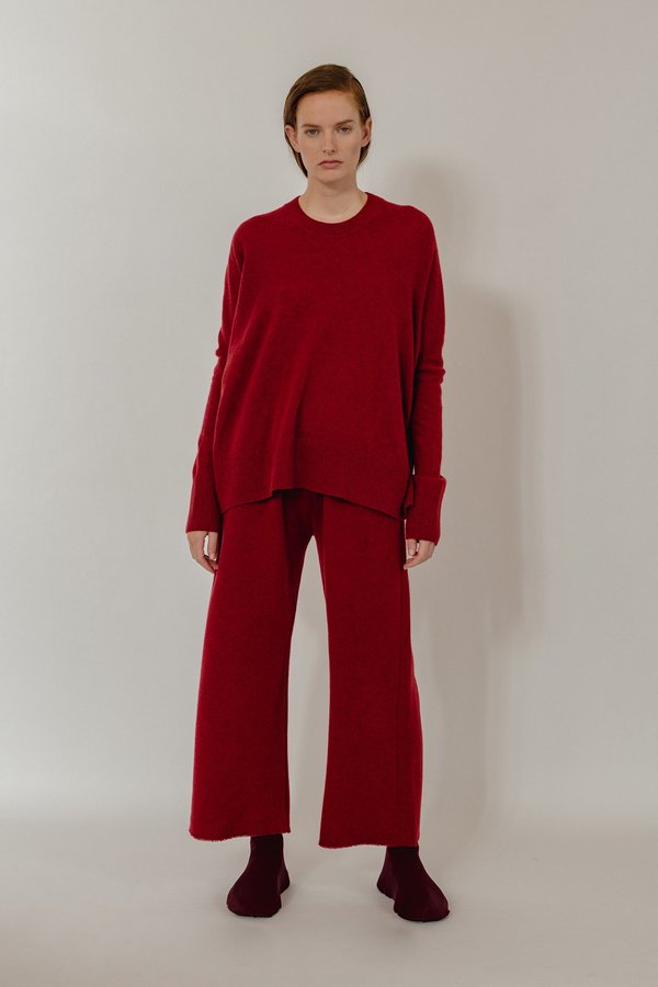Oyuna Mara Knitted Wool Blend Pullover - Star Red Oyuna Mara Knitted Wool Blend Pullover - Star Red