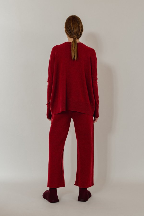 Oyuna Mara Knitted Wool Blend Pullover - Star Red Oyuna Mara Knitted Wool Blend Pullover - Star Red