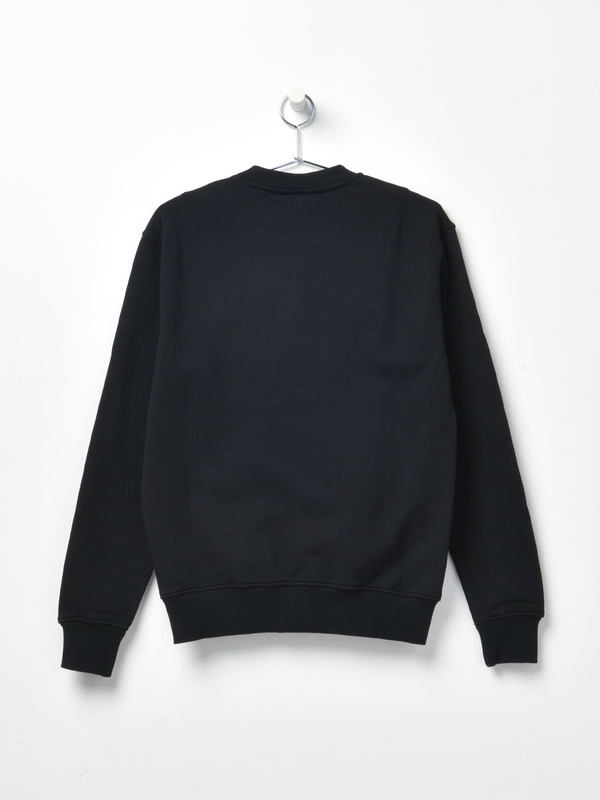 ami paris CREWNECK AMI DE COEUR SWEATER - BLACK ami paris CREWNECK AMI DE COEUR SWEATER - BLACK