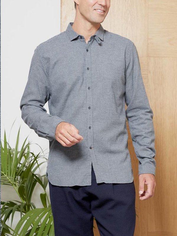 Oliver Spencer Clerkenwell Tab Shirt - Pippen Grey Oliver Spencer Clerkenwell Tab Shirt - Pippen Grey