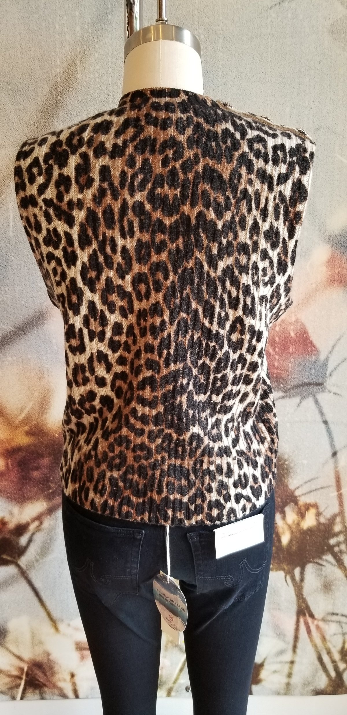 Ganni Print Knit Vest - Leopard | Garmentory