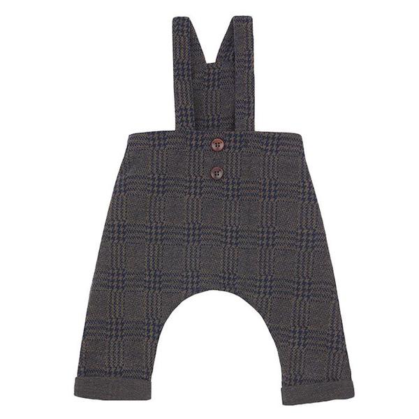 Kids 1+ In The Family Baby And Child Tahoe Overalls - Navy Blue Plaid Kids 1+ In The Family Baby And Child Tahoe Overalls - Navy Blue Plaid