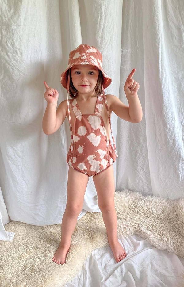 kids Noble X Mama Organic Sun Suit - Milkpaint/Ochre kids Noble X Mama Organic Sun Suit - Milkpaint/Ochre