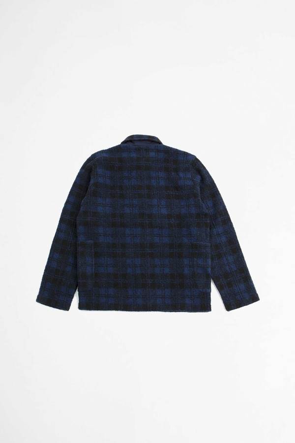 Universal Works Lumber Wool Sherpa Fleece Jacket - Navy Universal Works Lumber Wool Sherpa Fleece Jacket - Navy