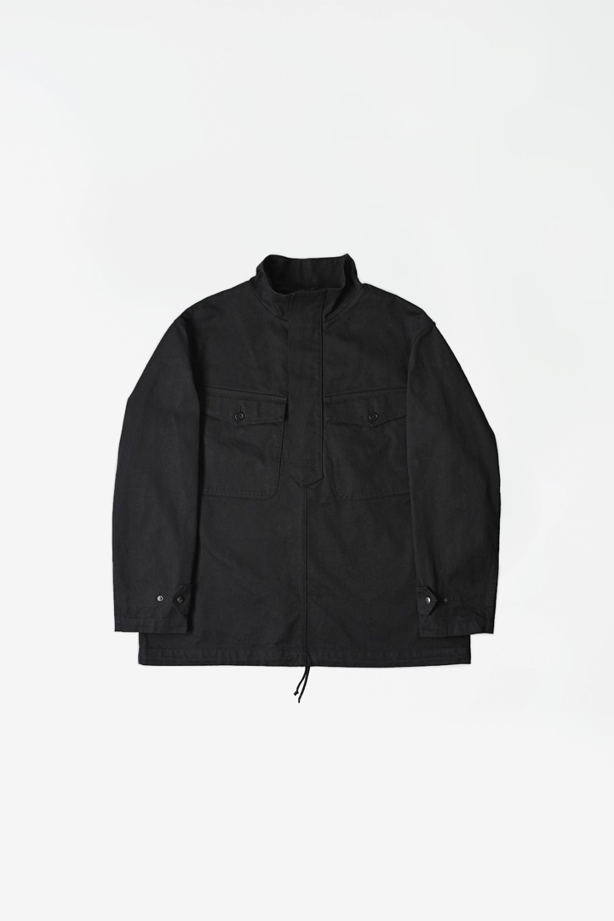 Margaret Howell Parachute smock heavy cotton drill jacket black