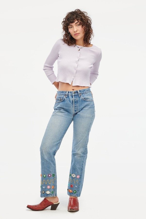 Lacausa Lucy Cardigan - Lilac Lacausa Lucy Cardigan - Lilac