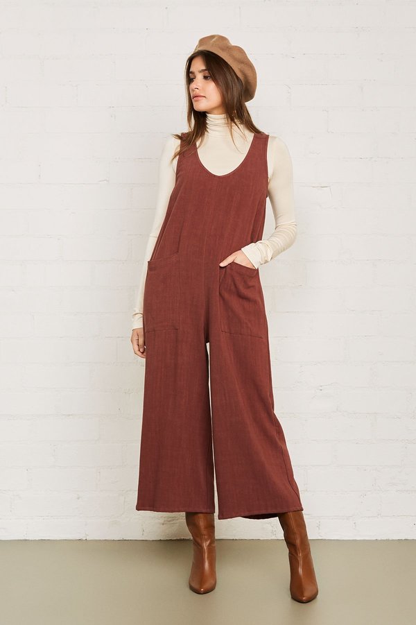 Rachel Pally Linen Remy Jumpsuit - Brick Rachel Pally Linen Remy Jumpsuit - Brick