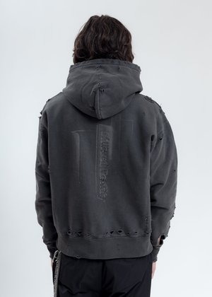 C2H4 Distressed Sculpture Print Hoodie - Black C2H4 Distressed Sculpture Print Hoodie - Black