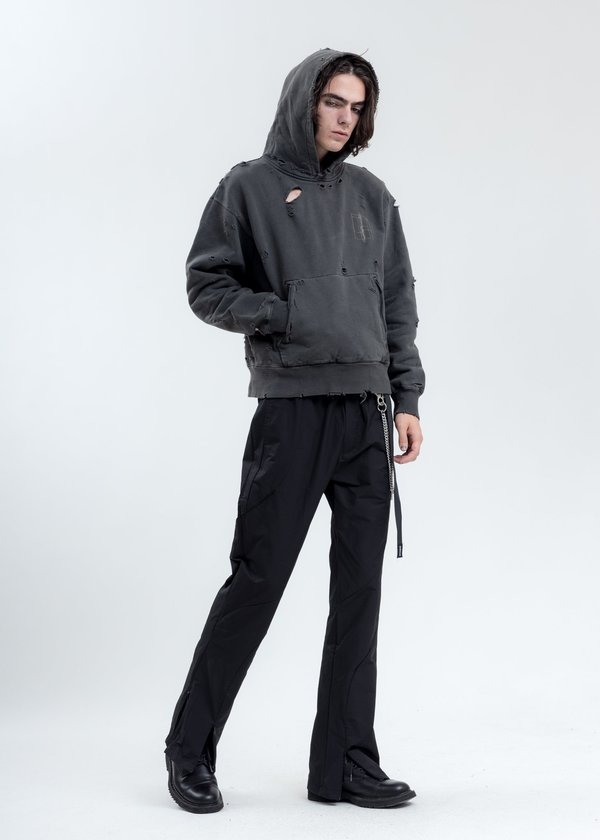 C2H4 Distressed Sculpture Print Hoodie - Black C2H4 Distressed Sculpture Print Hoodie - Black