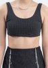 Danielle Guizio Pinstripe Sport Top - Grey - Thumbnail 4