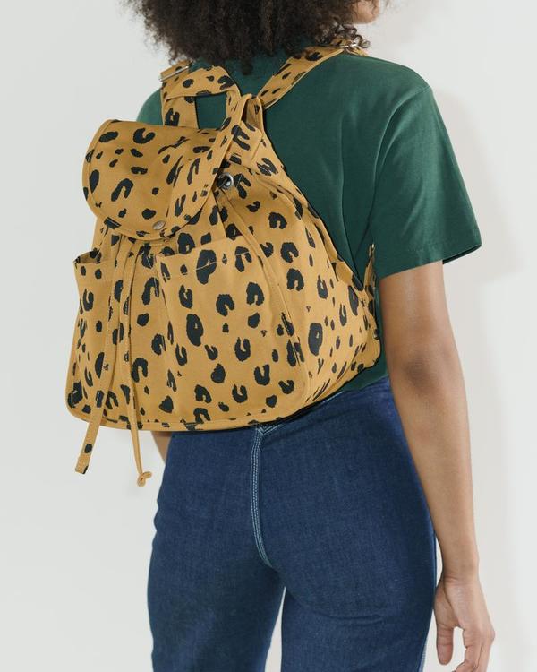 BAGGU Drawstring Backpack - Leopard | Garmentory display picture 1
