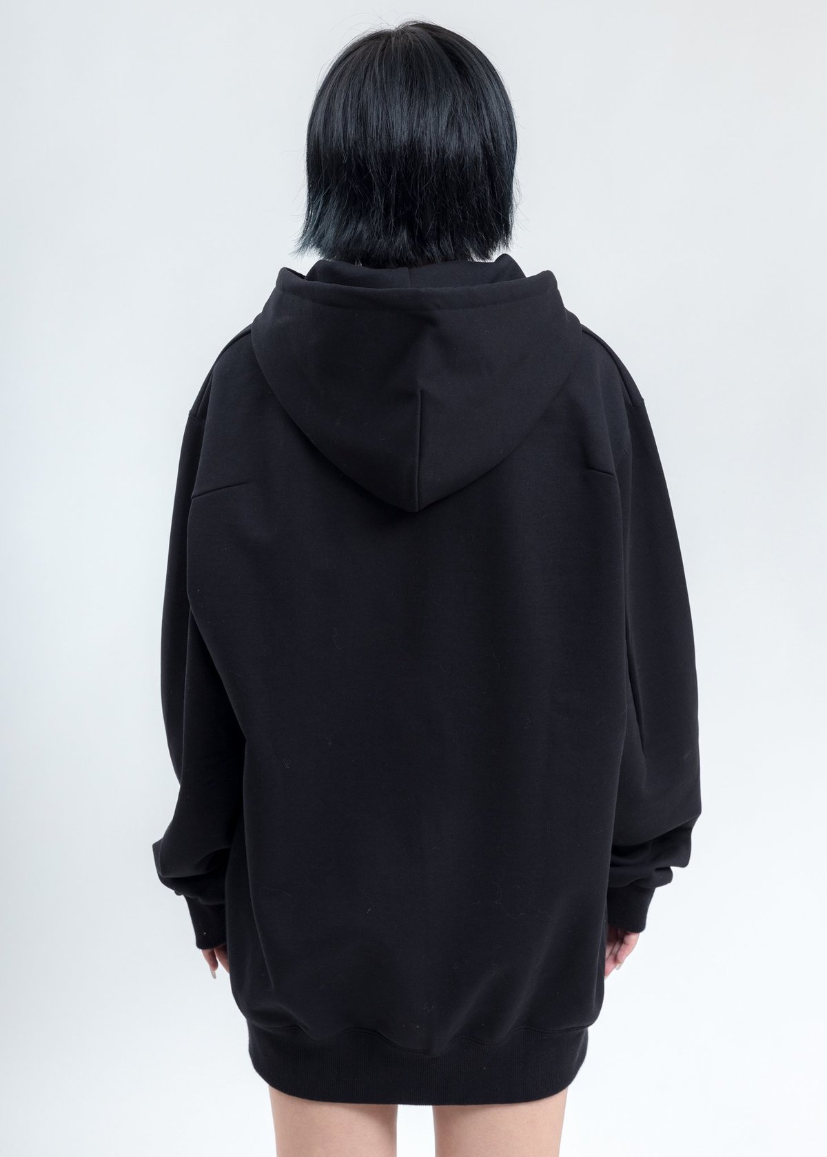 Doublet Thank You Fringe Embroidery Hoodie - Black | Garmentory