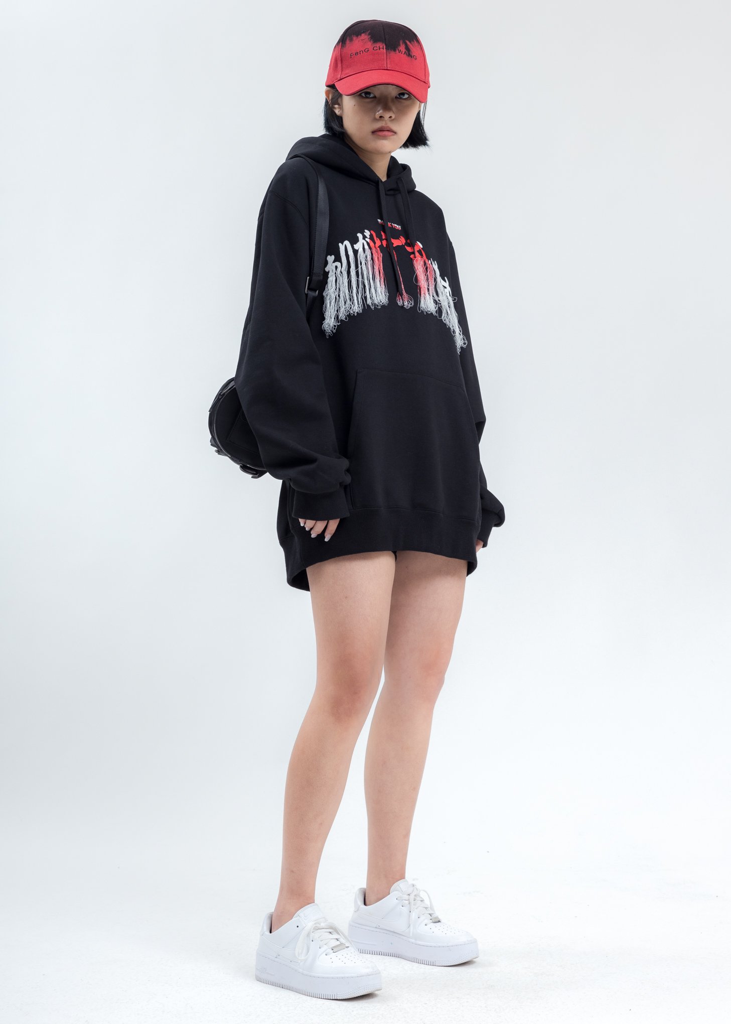 doublet THANK YOU FRINGE  HOODIE タグ付き新品 Doublet Thank You Fringe Embroidered Hoodie In Black | ModeSens