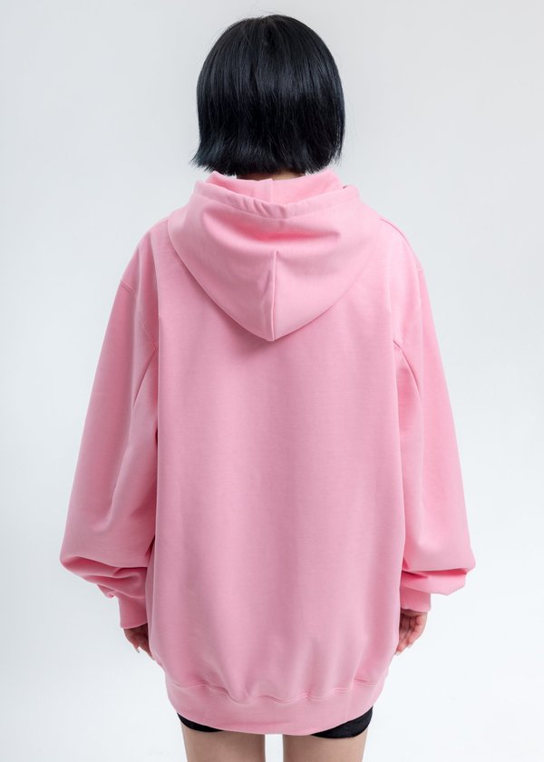 Doublet Thank You Fringe Embroidery Hoodie - Pink Doublet Thank You Fringe Embroidery Hoodie - Pink