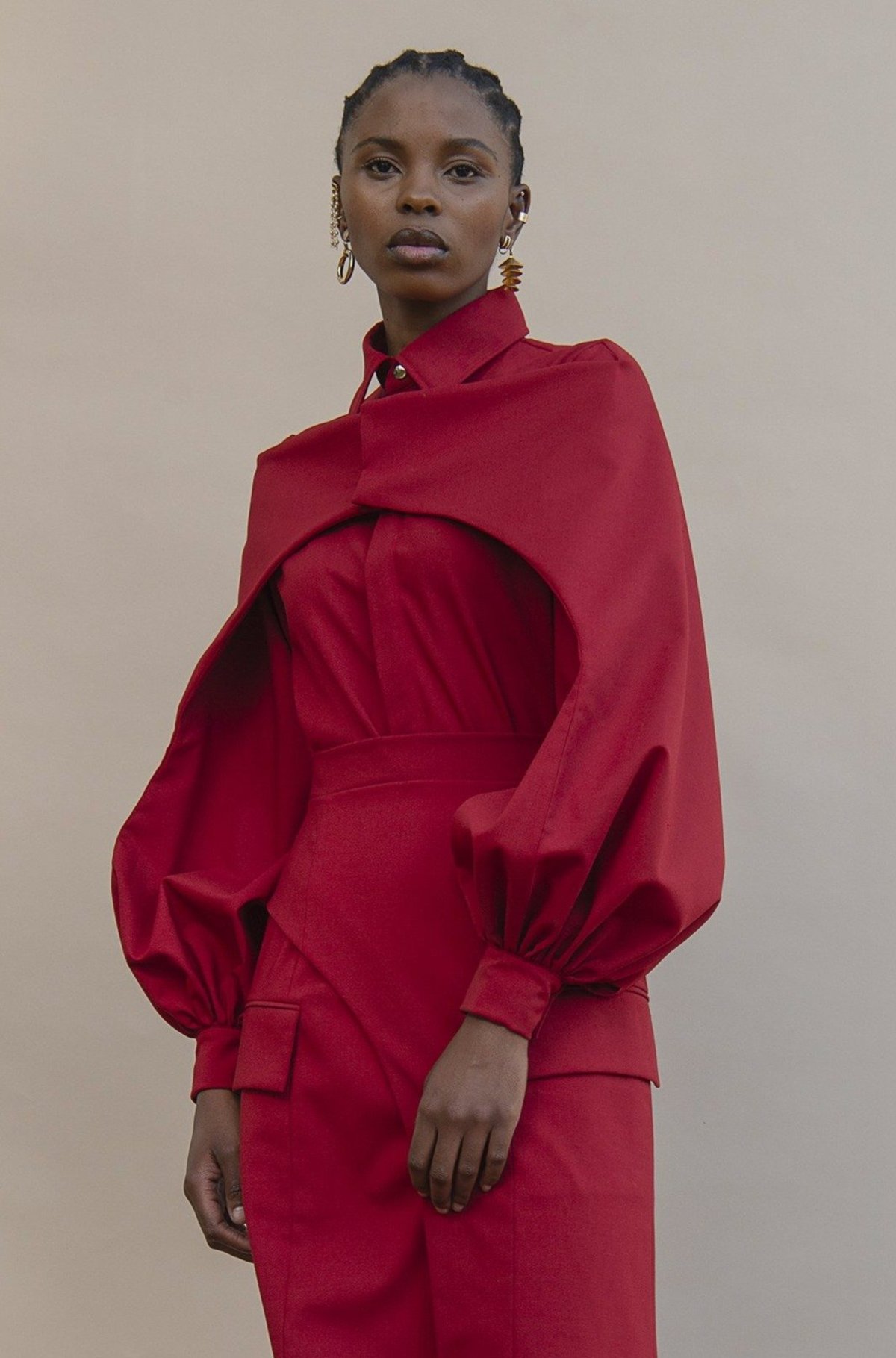 Bishop Sleeve Wool Blouse | Garmentory