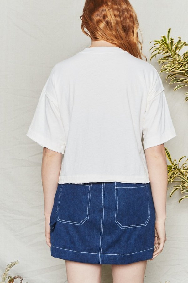 Back Beat Rags Recycled Cotton Bff Tee - Natural Back Beat Rags Recycled Cotton Bff Tee - Natural