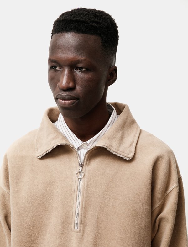 mfpen Chaser Half Zip Sweatshirt - Tan | Garmentory