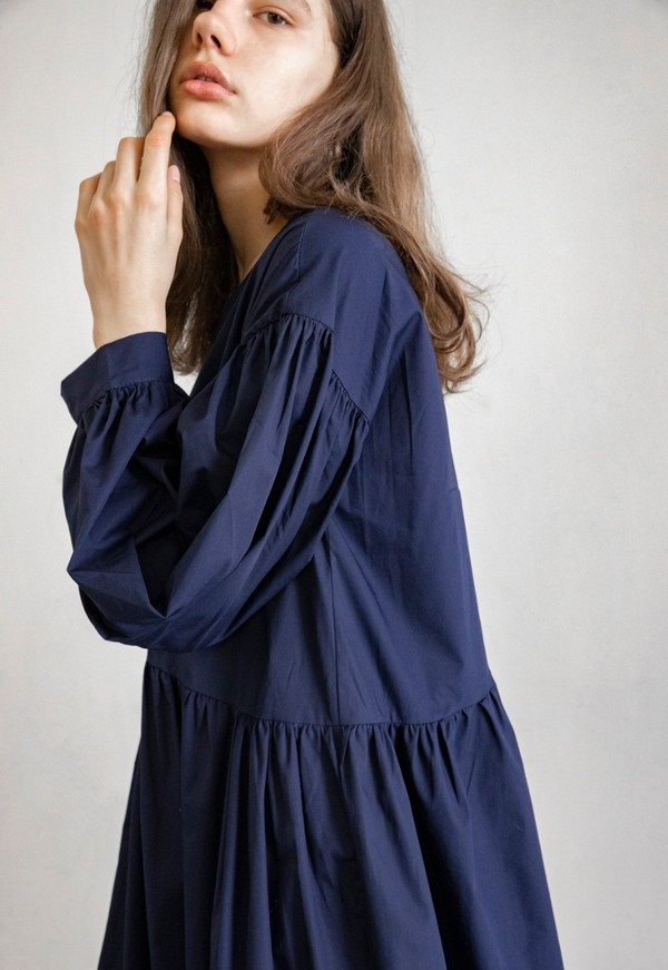 TIGRE ET TIGRE JAYME DRESS - NAVY POPLIN TIGRE ET TIGRE JAYME DRESS - NAVY POPLIN