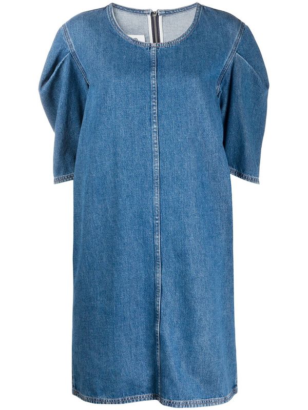MM6 MAISON MARGIELA Short denim dress - BLUE MM6 MAISON MARGIELA Short denim dress - BLUE