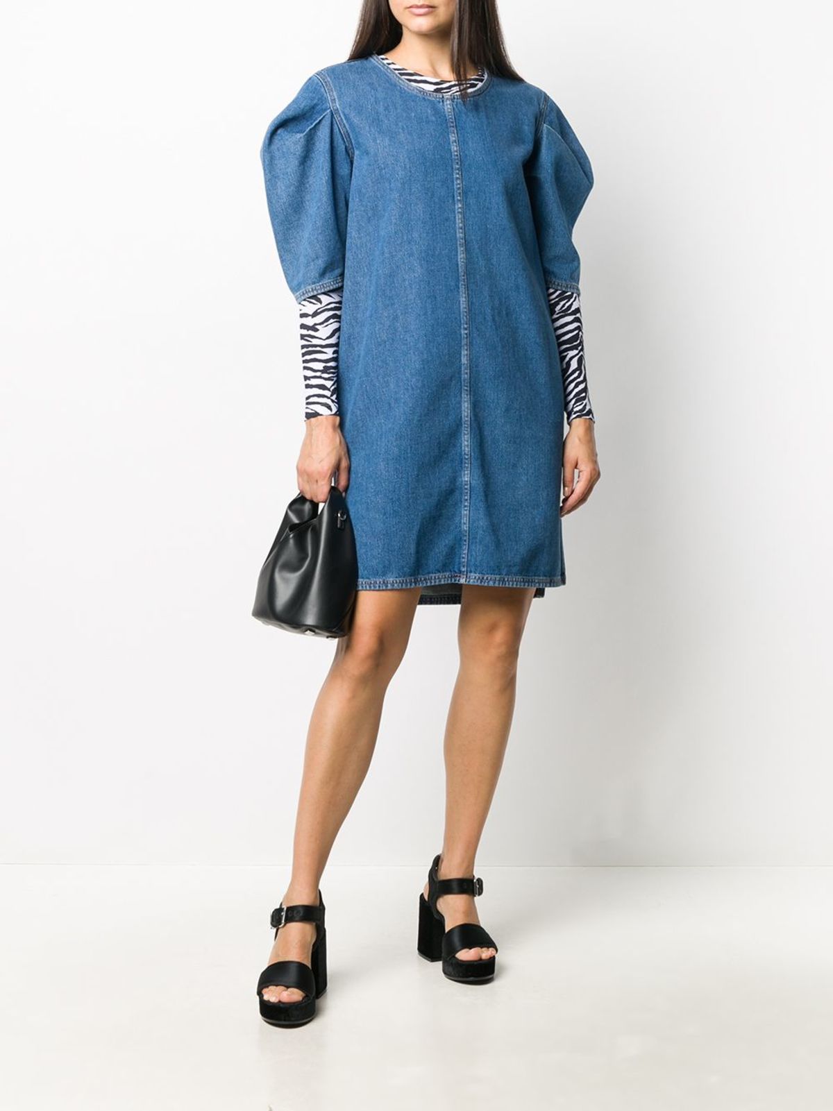 mm6 denim dress Indigo Denim Dress by MM6 Maison Margiela