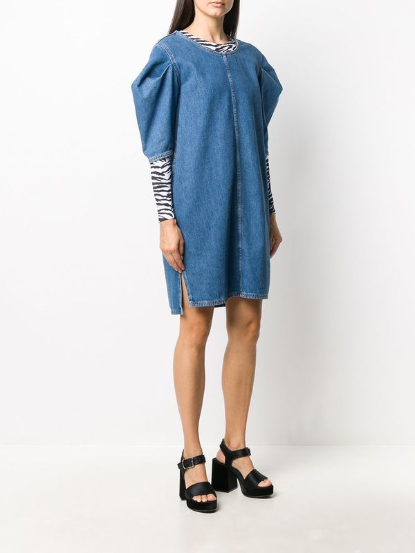 MM6 MAISON MARGIELA Short denim dress - BLUE MM6 MAISON MARGIELA Short denim dress - BLUE