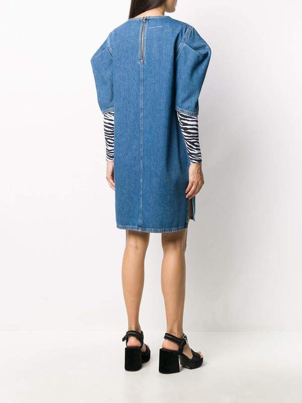 MM6 MAISON MARGIELA Short denim dress - BLUE MM6 MAISON MARGIELA Short denim dress - BLUE