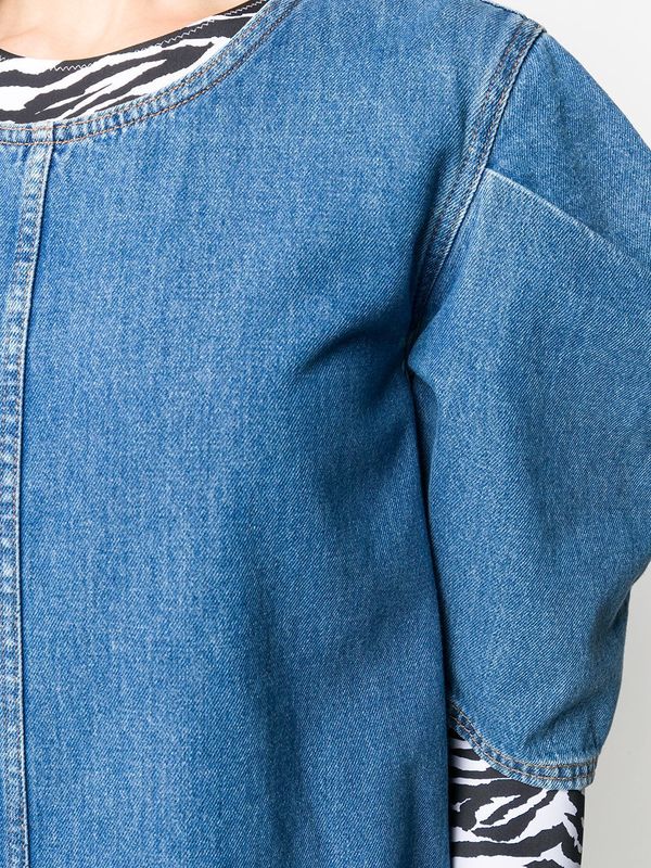 MM6 MAISON MARGIELA Short denim dress - BLUE MM6 MAISON MARGIELA Short denim dress - BLUE
