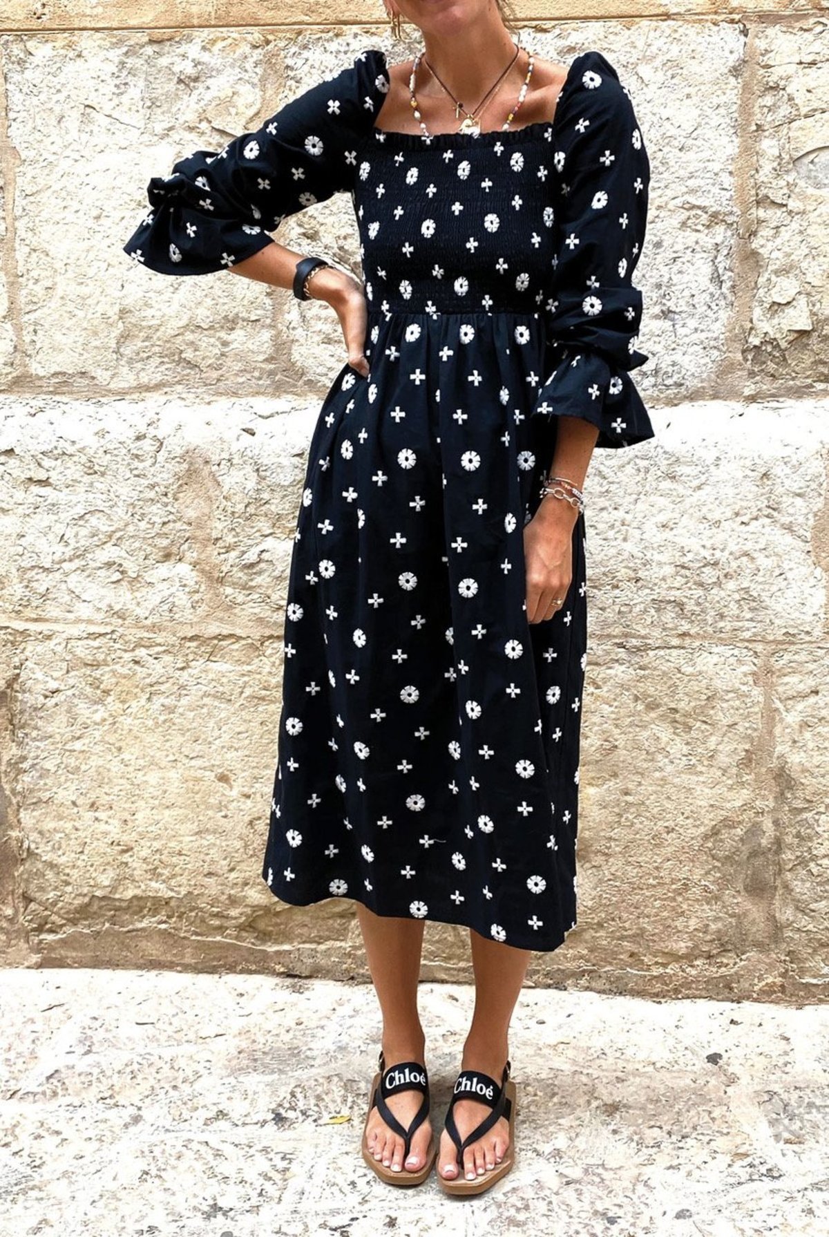 never fully dressed embroidered shirt dress Tracie Lace Maxi Dress in Blue