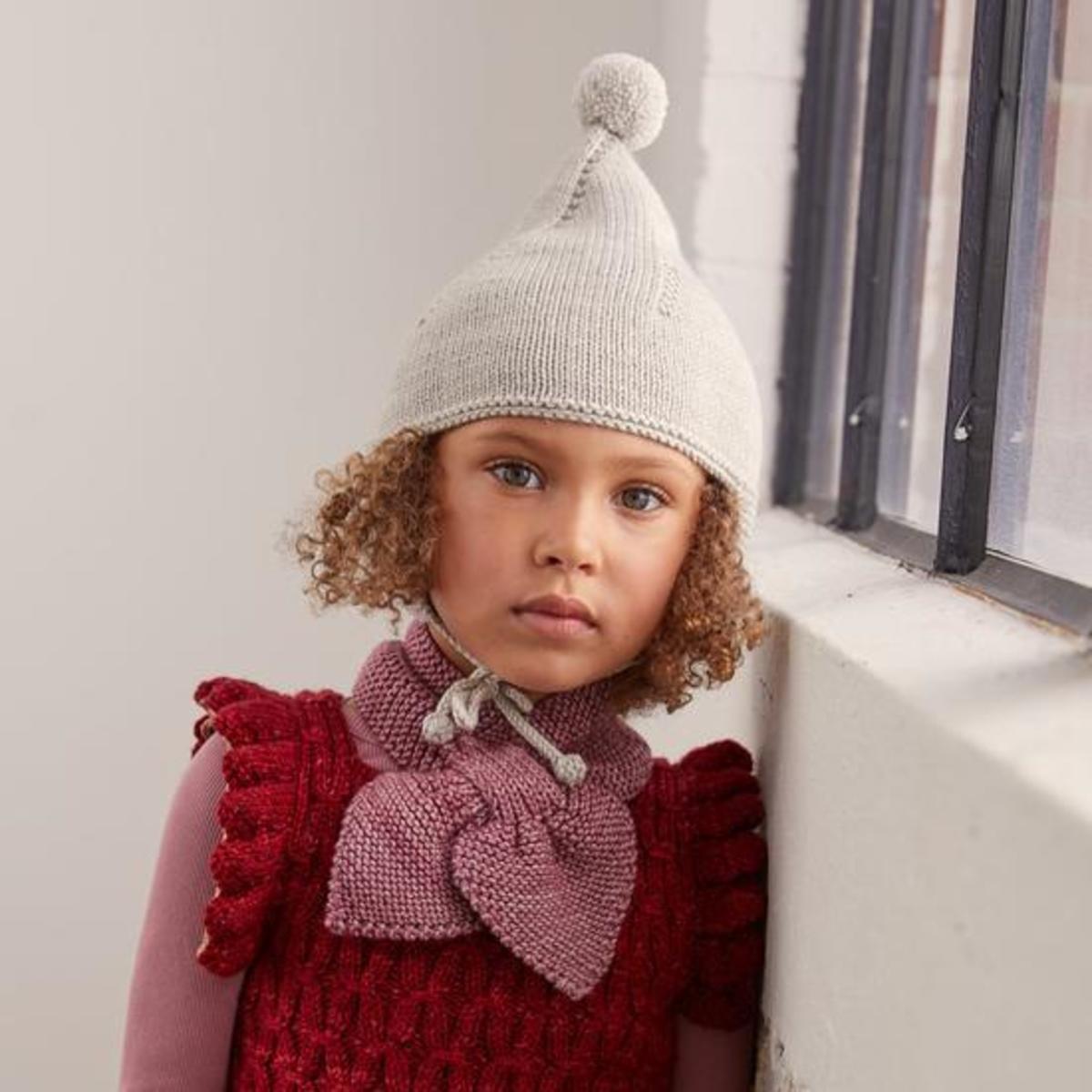 Misha & Puff Child Sledding Scarf- Antique Rose | Garmentory