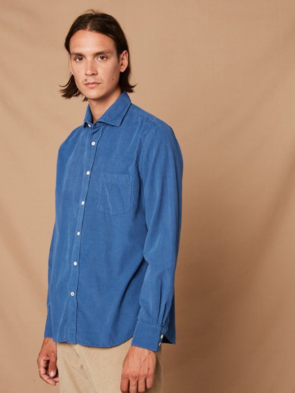 Hartford Paul Corduroy Shirt - Ocean Hartford Paul Corduroy Shirt - Ocean