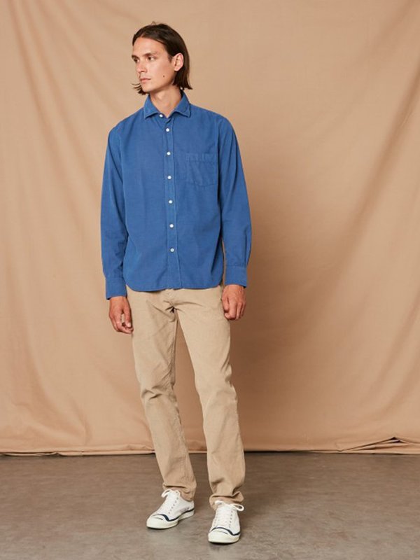 Hartford Paul Corduroy Shirt - Ocean Hartford Paul Corduroy Shirt - Ocean