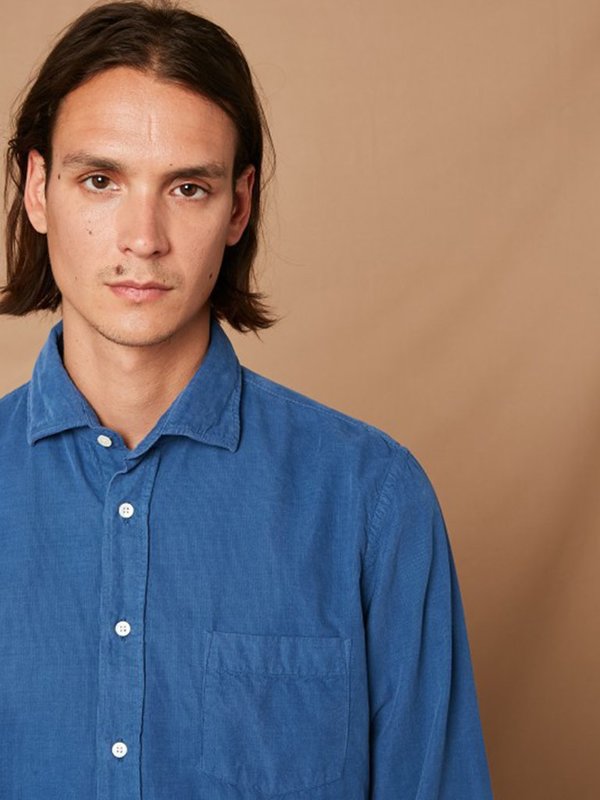 Hartford Paul Corduroy Shirt - Ocean Hartford Paul Corduroy Shirt - Ocean