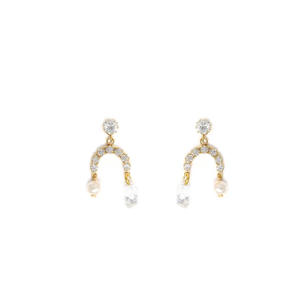 Joomi Lim Mini Chandelier Earrings w/ Crystal & Pearl Charm Joomi Lim Mini Chandelier Earrings w/ Crystal & Pearl Charm